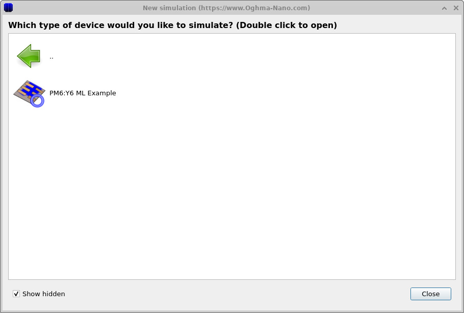 Machine learning example list showing the PM6:Y6 ML example.
