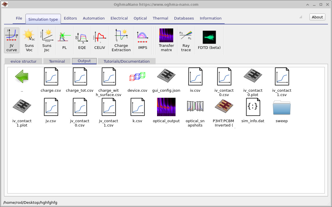 Simulation output directory containing the sweep folder.