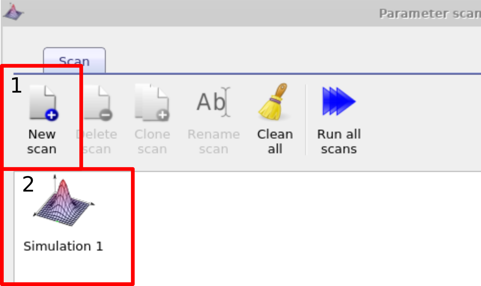 OghmaNano new parameter scan window