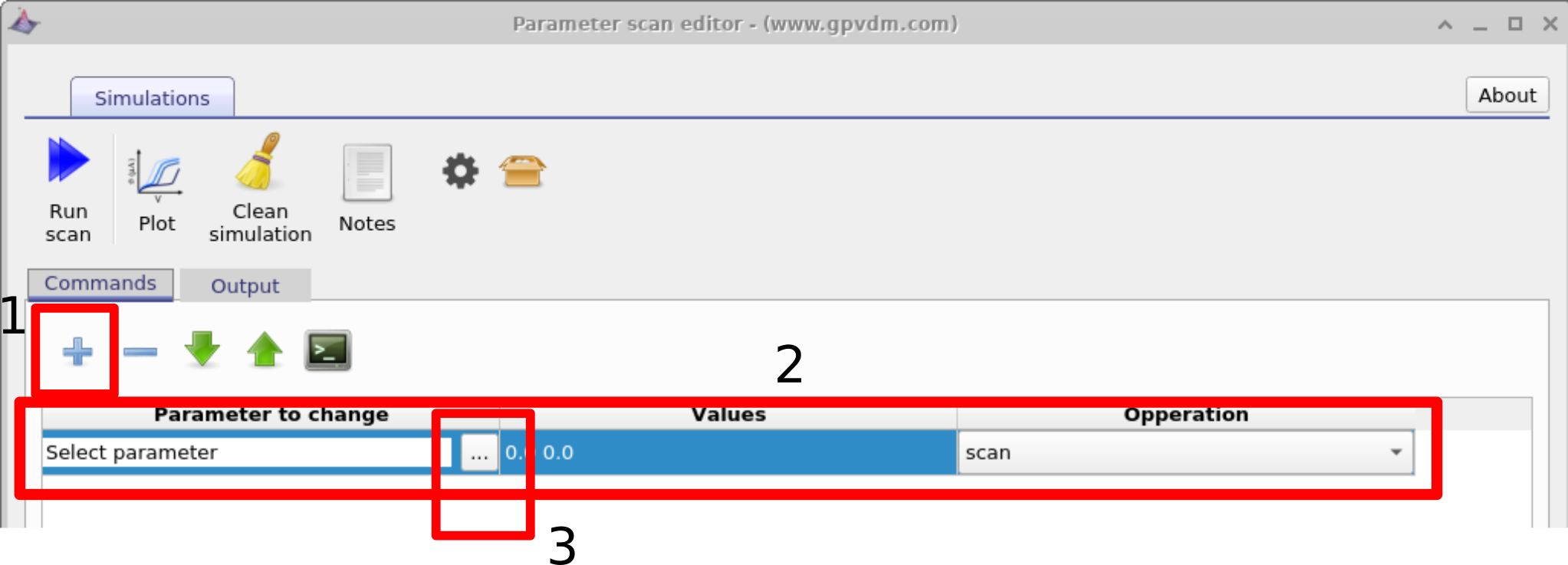 OghmaNano add scan line window
