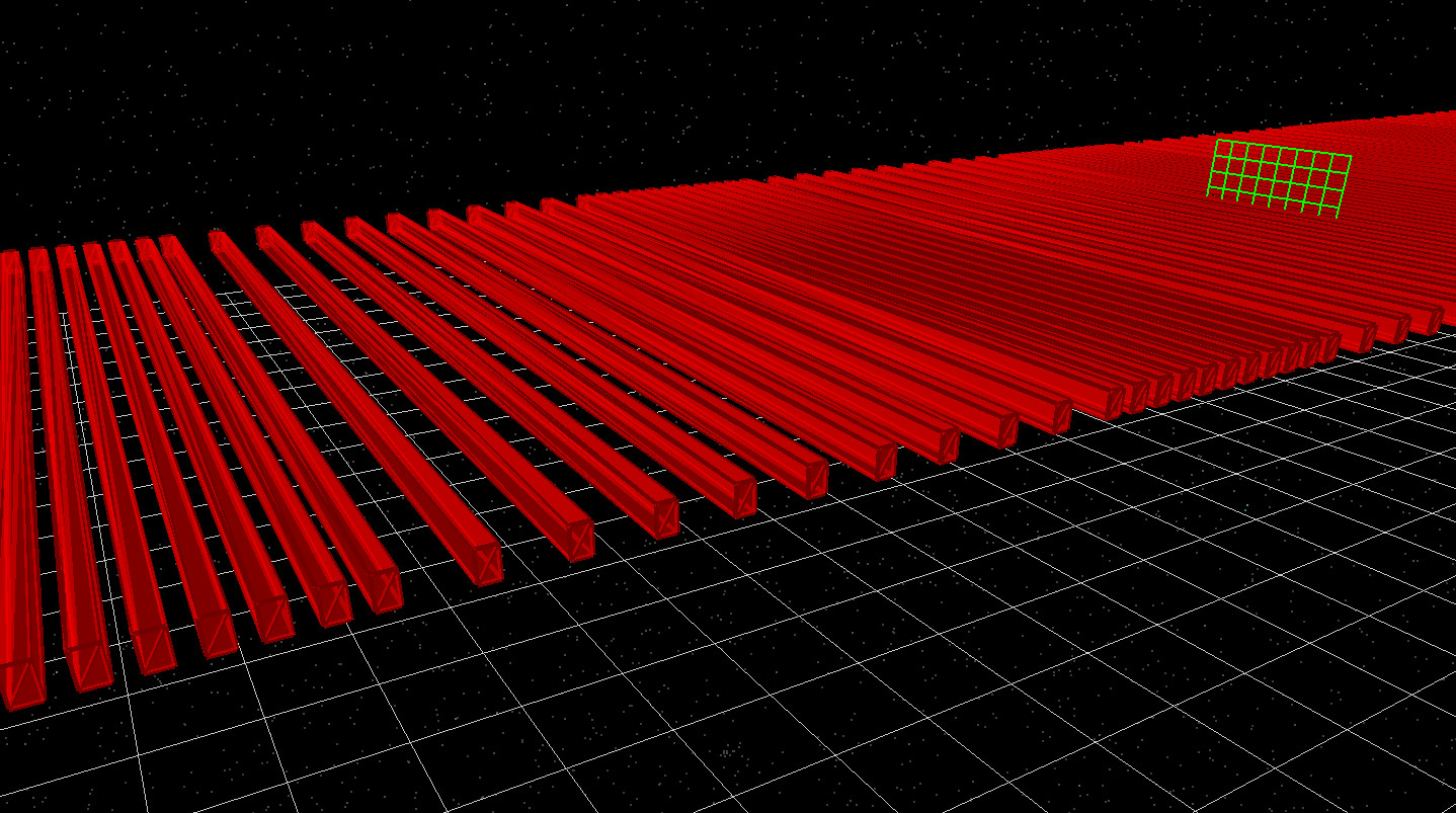 Two-period DFB grating with a small random variation added to the grating period to represent fabrication inaccuracies.