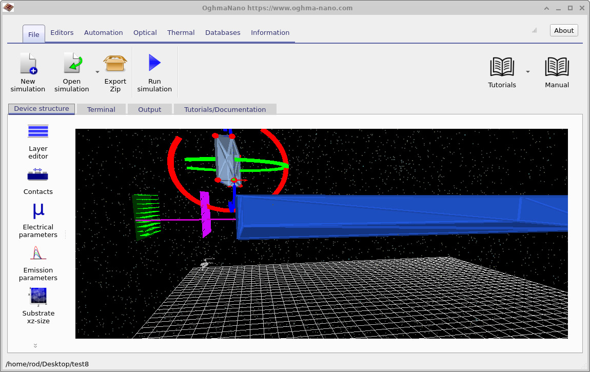 Device structure showing the anti-reflective coating being moved out of the optical path.