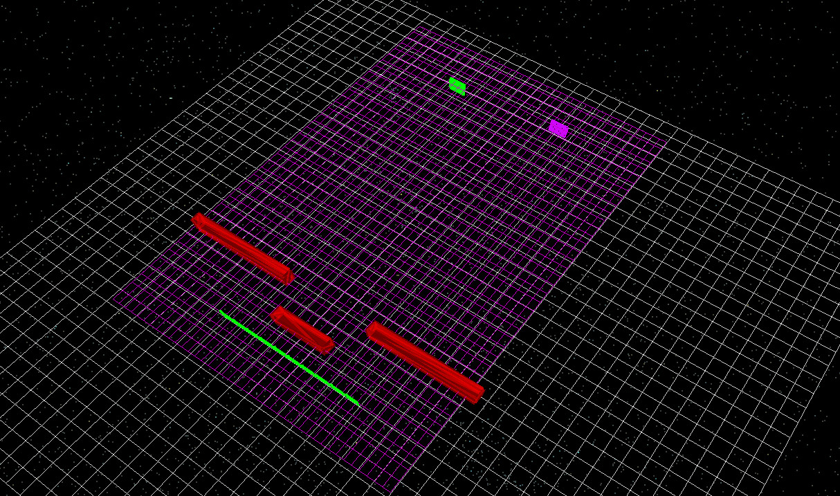 使用鼠标将中央块向光源方向移动。