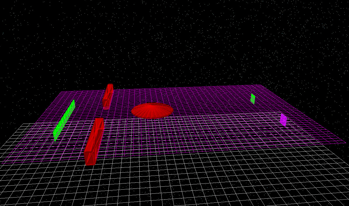 已创建但平躺在仿真平面中的透镜。