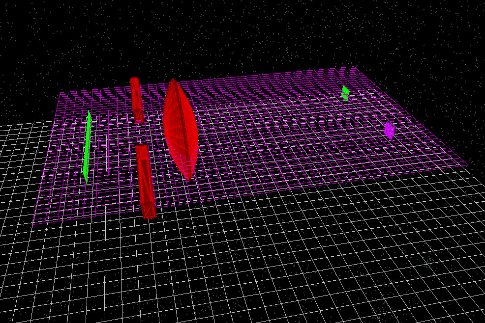 在器件视图中已旋转为直立状态的透镜，使波前能够与其相互作用。