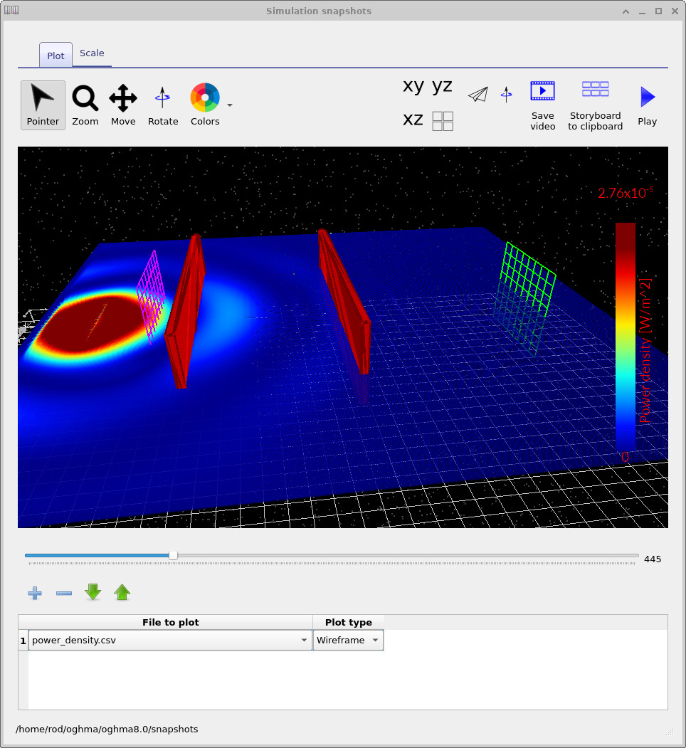 Early-time 2D field showing initial propagation from the source.