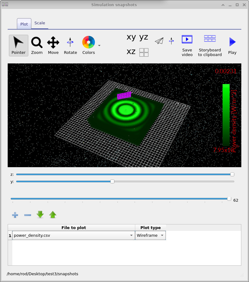 Later-time snapshot showing spherical wavefront propagation.