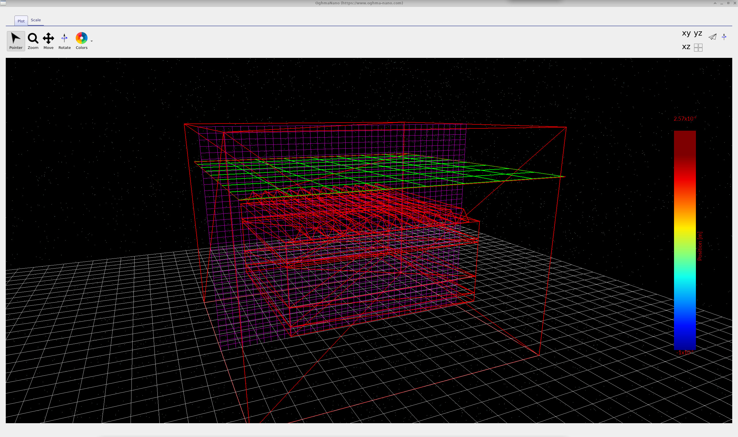 3D triangular mesh of the perovskite solar cell, showing how the entire device is discretised into triangles.