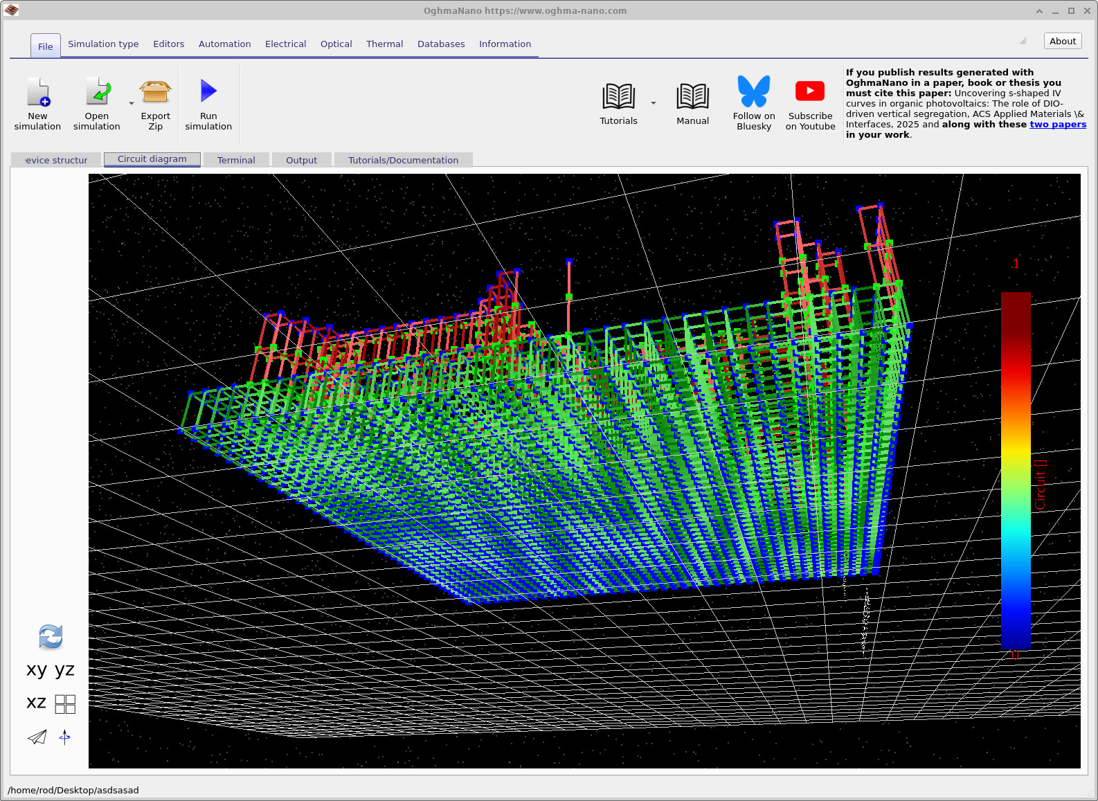 电路图的底部视图，显示接触节点