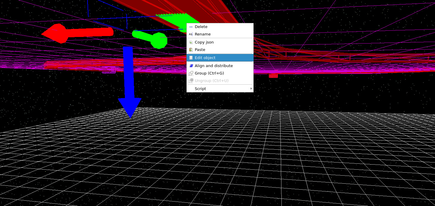 Context menu showing how to edit the light source object.