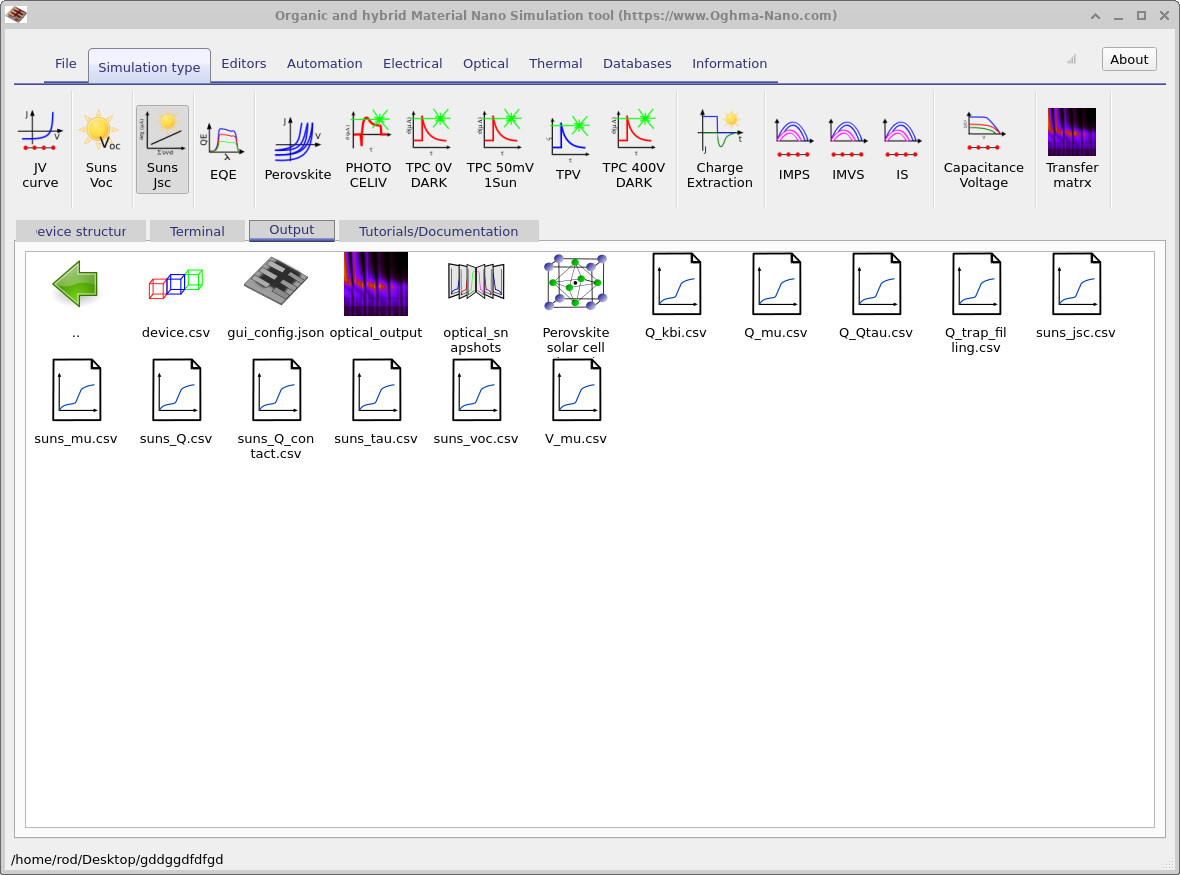 Output tab showing generated files including suns_jsc.csv.