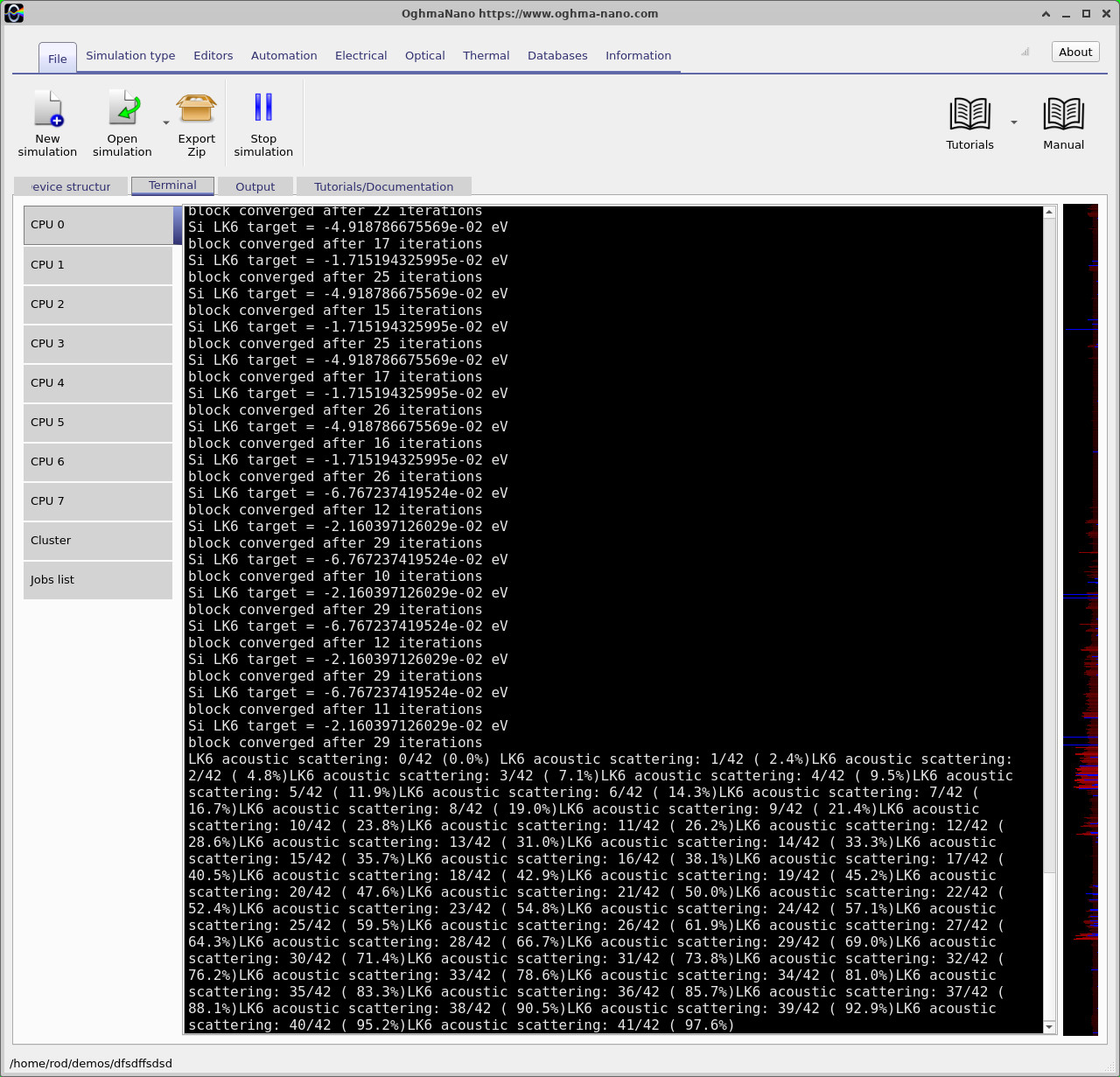 Terminal showing completion of valence calculations and LK6 acoustic scattering progress