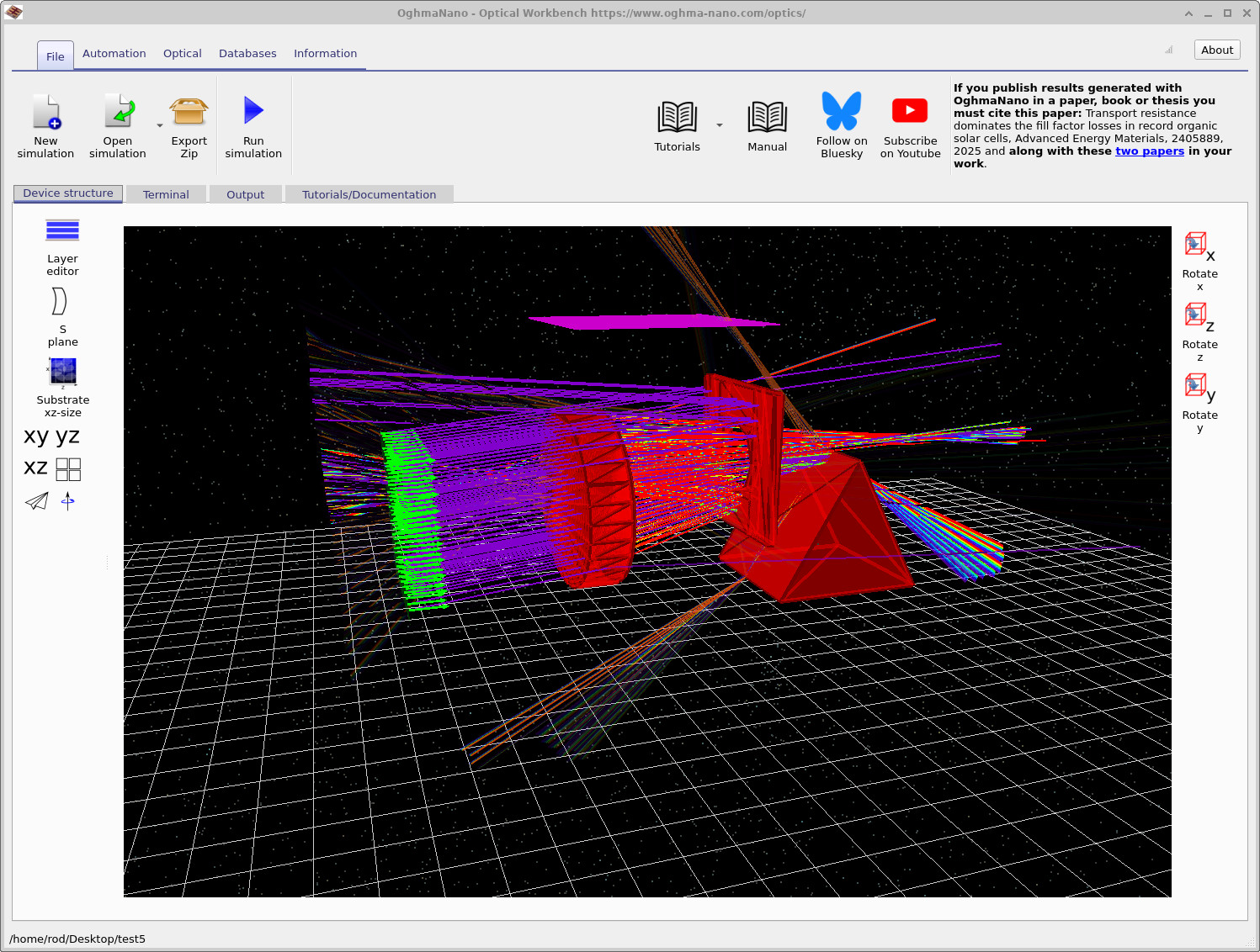 Scene with the aperture moved closer to the lens