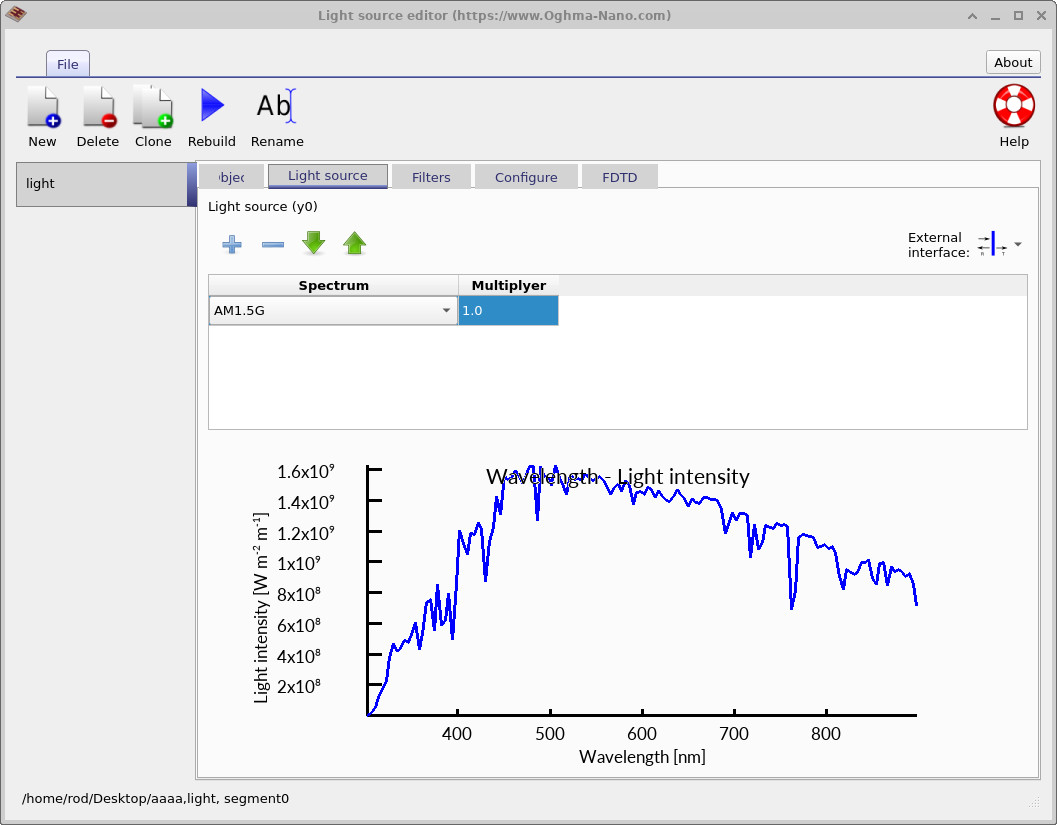 AM1.5G illumination spectrum.